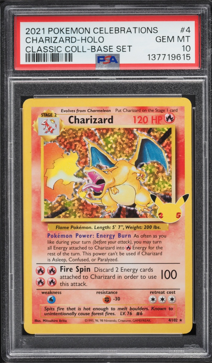2021 Pokemon Sword & Shield Celebrations Classic Collection Holo Charizard #4 PSA 10 GEM MINT