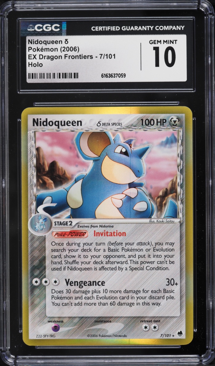 2006 Pokemon EX Dragon Frontiers Holo Nidoqueen #7 CGC 10 GEM MINT