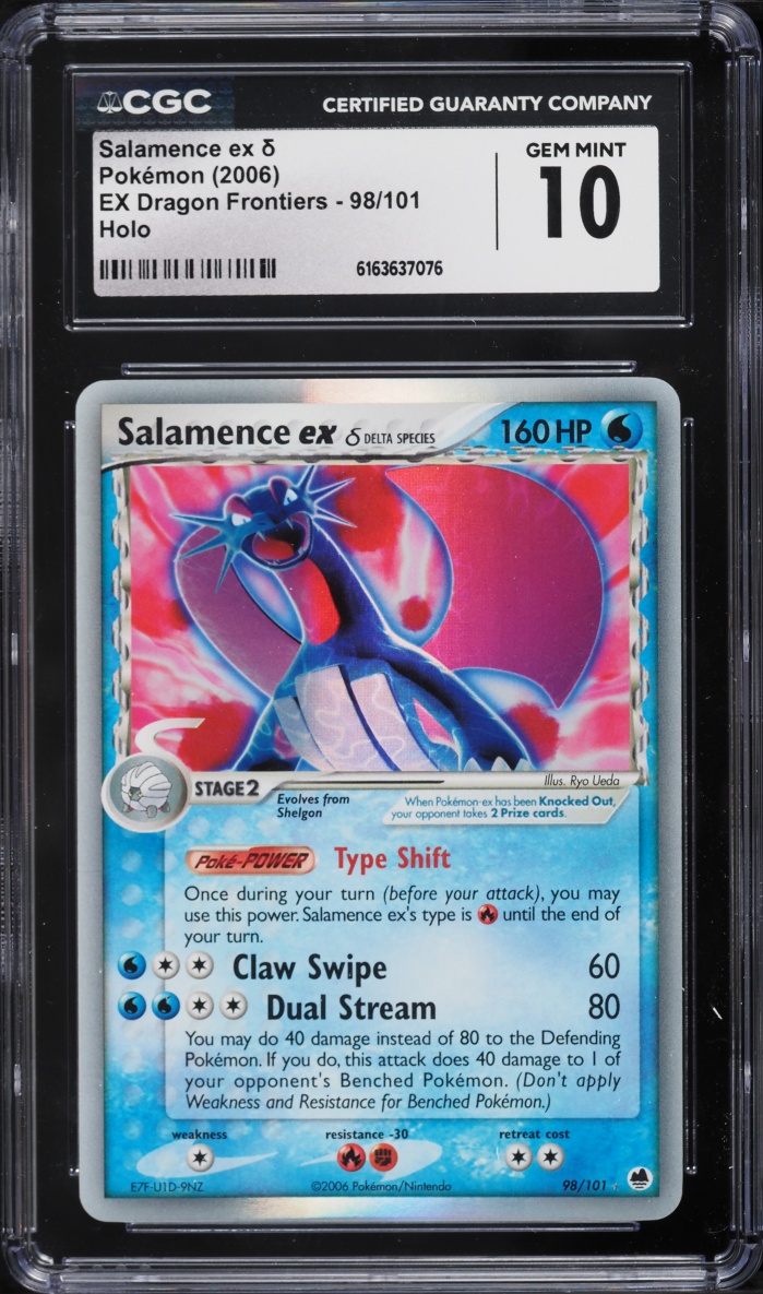 2006 Pokemon EX Dragon Frontiers Holo Salamence Ex #98 CGC 10 GEM MINT