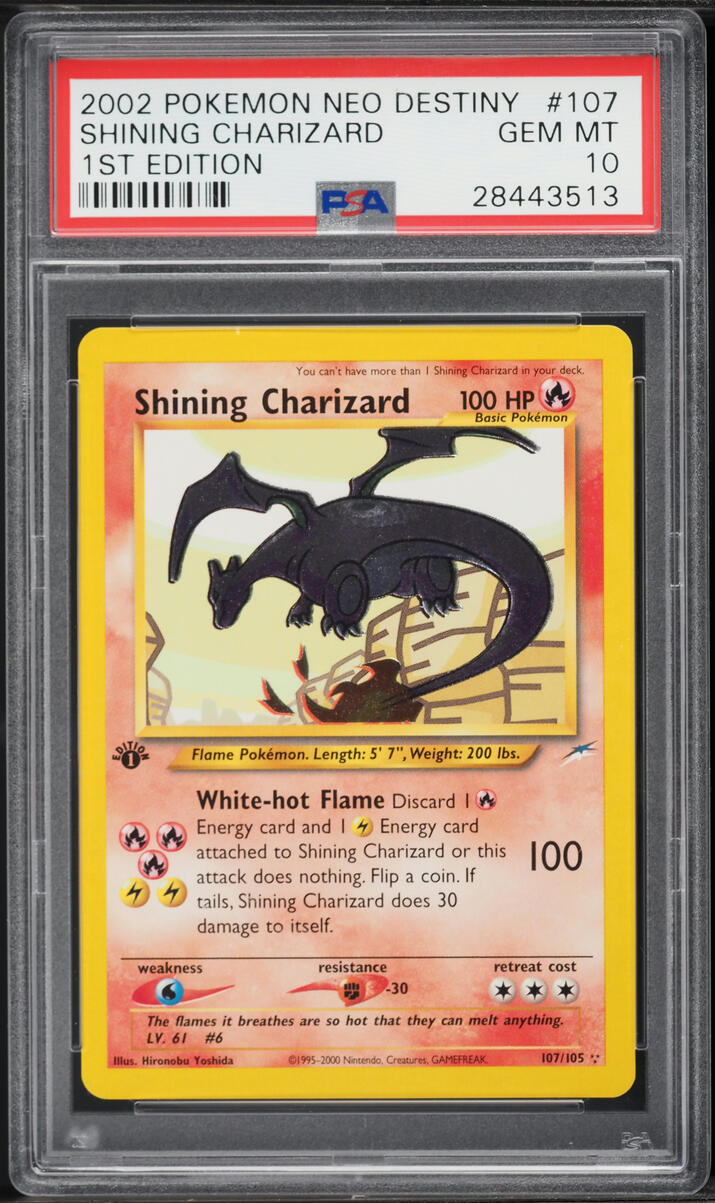 2002 Pokemon Neo Destiny 1st Edition Shining Charizard #107 PSA 10 GEM MINT