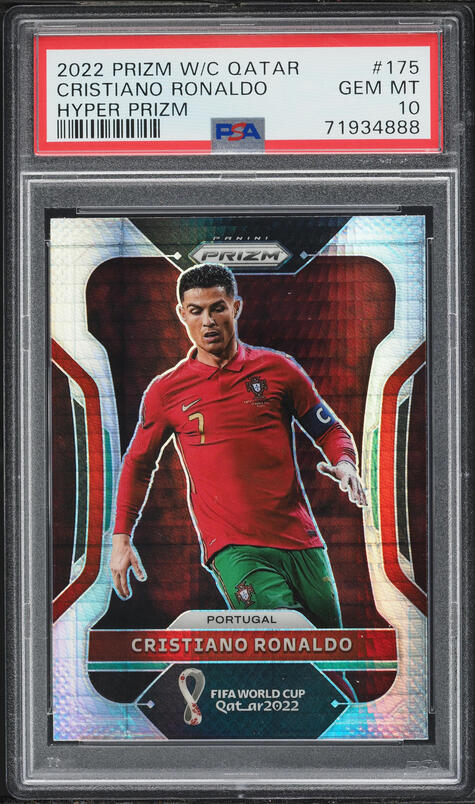 2022 Panini Prizm World Cup Qatar White Sparkle Cristiano Ronaldo