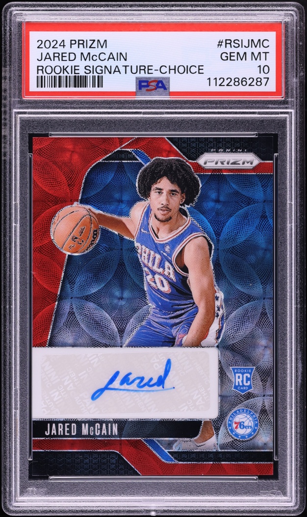 2024 Panini Prizm Choice Jared McCain ROOKIE AUTO #RSI-JMC PSA 10 GEM MINT