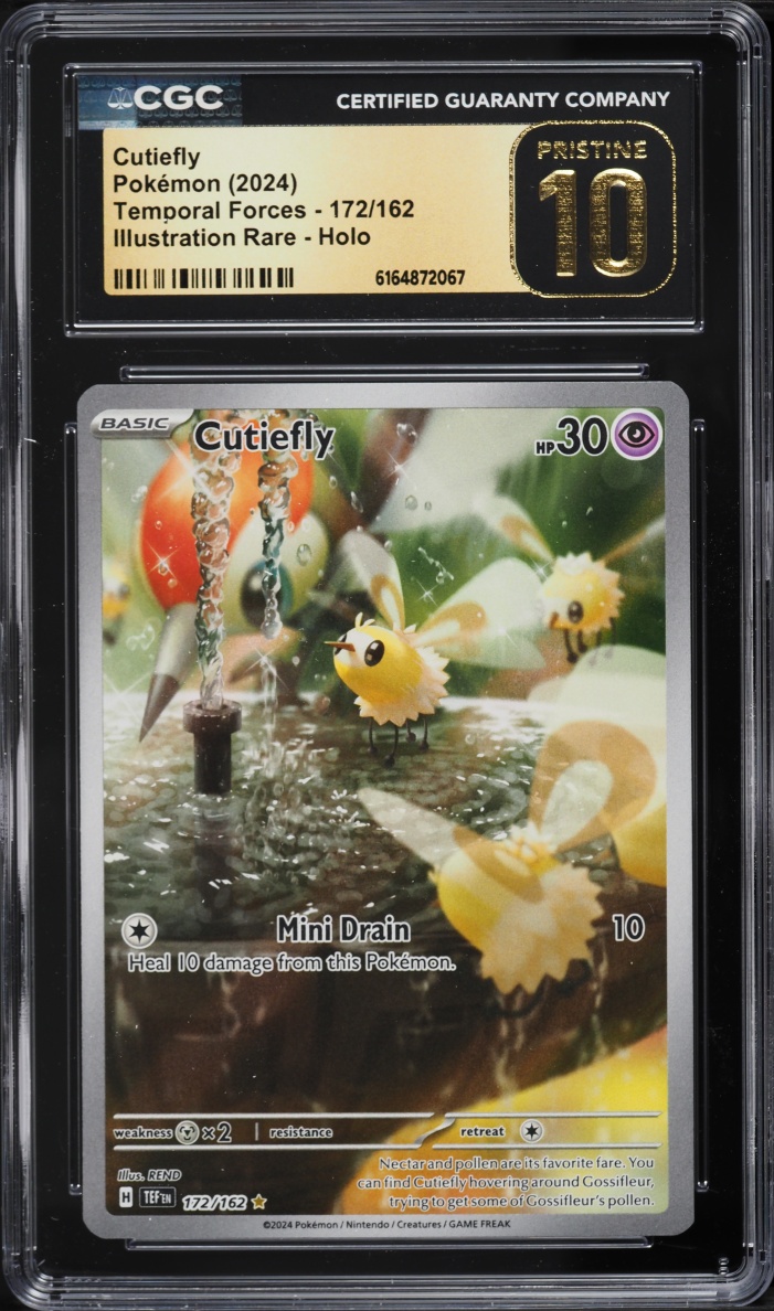 2024 Pokemon Scarlet & Violet Temporal Forces IR Cutiefly #172 CGC 10 PRISTINE