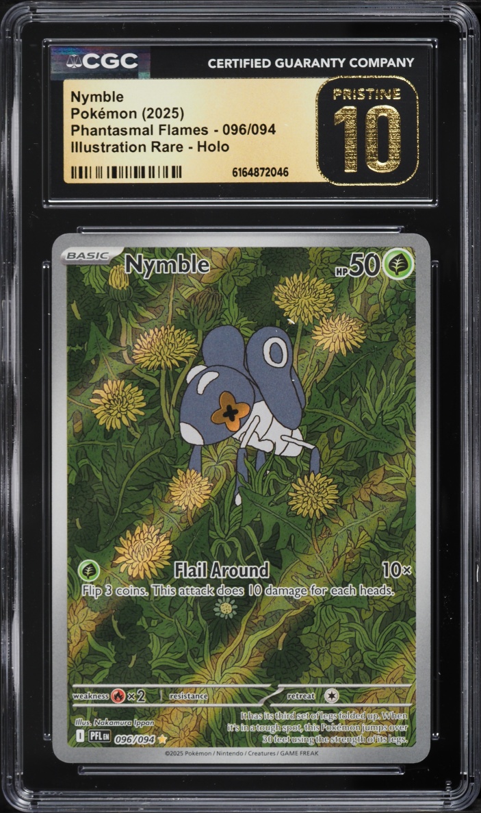 2025 Pokemon Mega Evolution Phantasmal Flames IR Nymble #96 CGC 10 PRISTINE