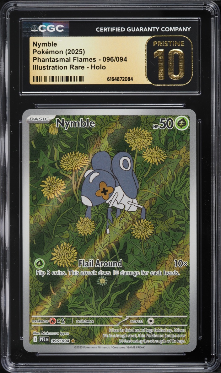 2025 Pokemon Mega Evolution Phantasmal Flames IR Nymble #96 CGC 10 PRISTINE