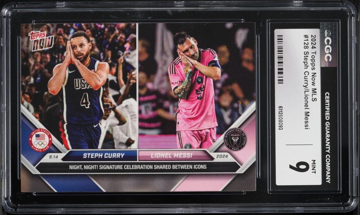 2024 Topps Now MLS Stephen Curry Lionel Messi #128 CGC 9 MINT