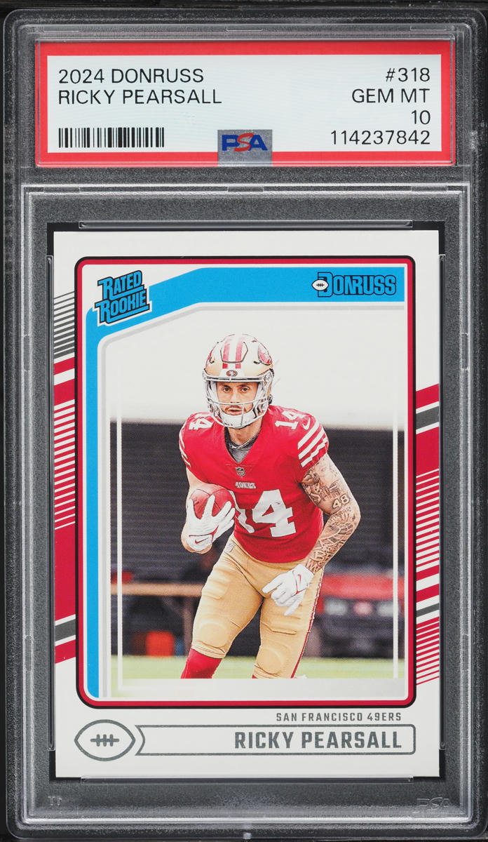 2024 Donruss Football Ricky Pearsall ROOKIE #318 PSA 10 GEM MINT
