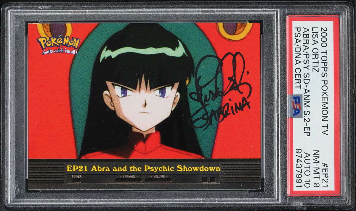 2000 Pokemon Topps TV Animation Series 2 Abra And The Psychic Showdown AUTO DNA 10 PSA 8