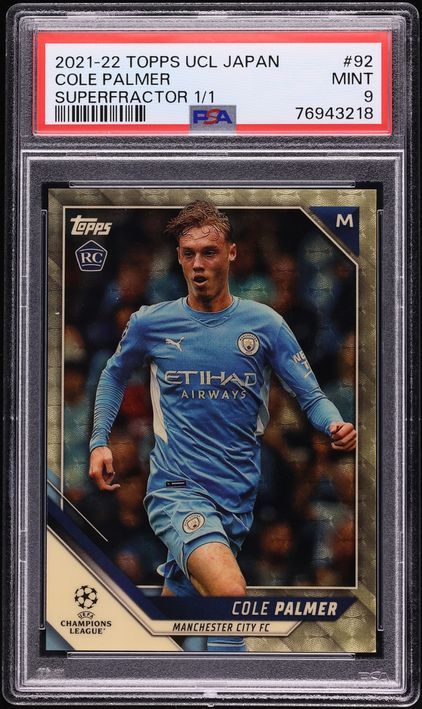 2021 Topps UEFA Japan Edition Superfractor Cole Palmer ROOKIE 1/1 #92 PSA 9 MINT
