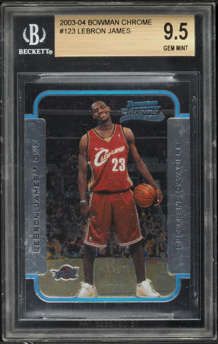 2003 Bowman Chrome LeBron James ROOKIE #123 BGS 9.5 GEM MINT