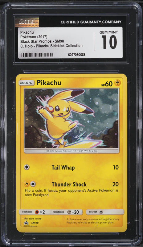 1999.pekatu.CGC.ＧＥＭＭＴ 1999.pekatu.CGC.GEMMT CGC 10 Pikachu #25 1999 Topps