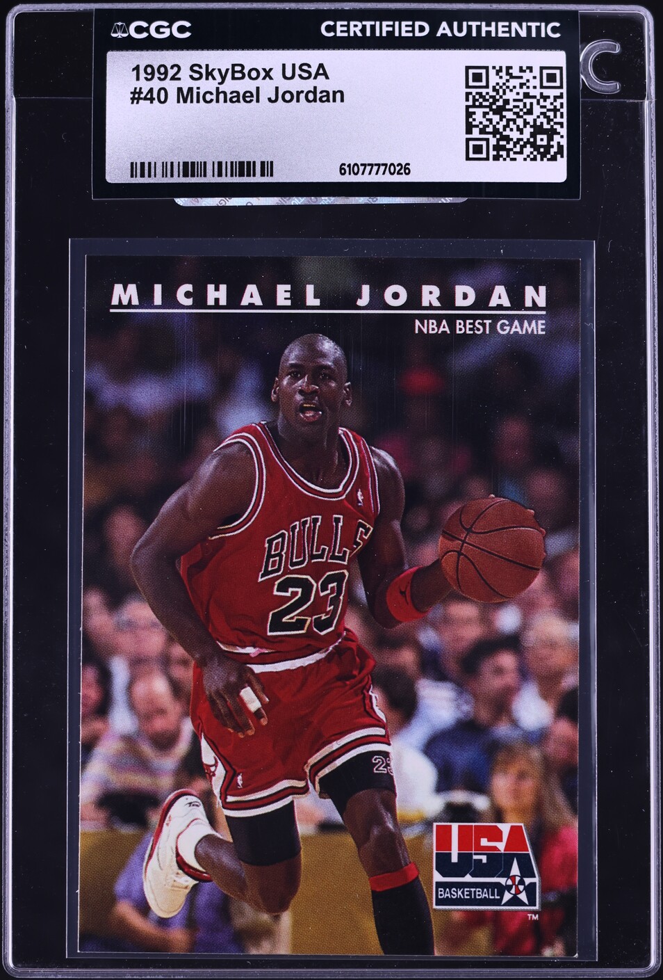 1992 Skybox USA Basketball Michael Jordan #40 CGC AUTH