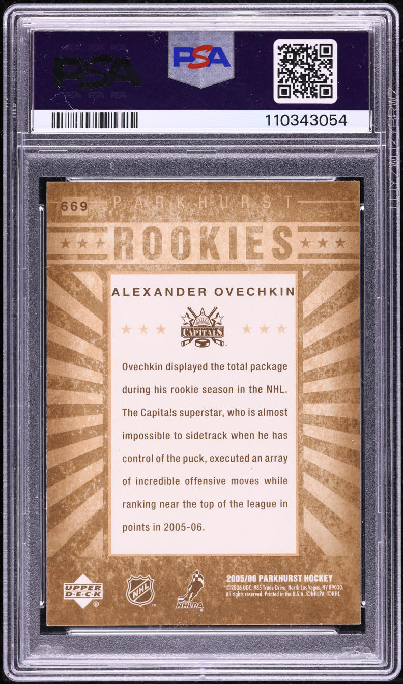2005 Parkhurst Alexander Ovechkin ROOKIE #669 PSA 8 NM-MT