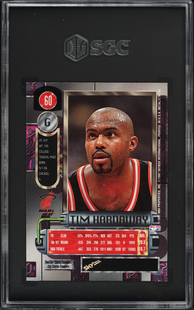 1997 Metal Universe Tim Hardaway #60 SGC 9.5 MINT+
