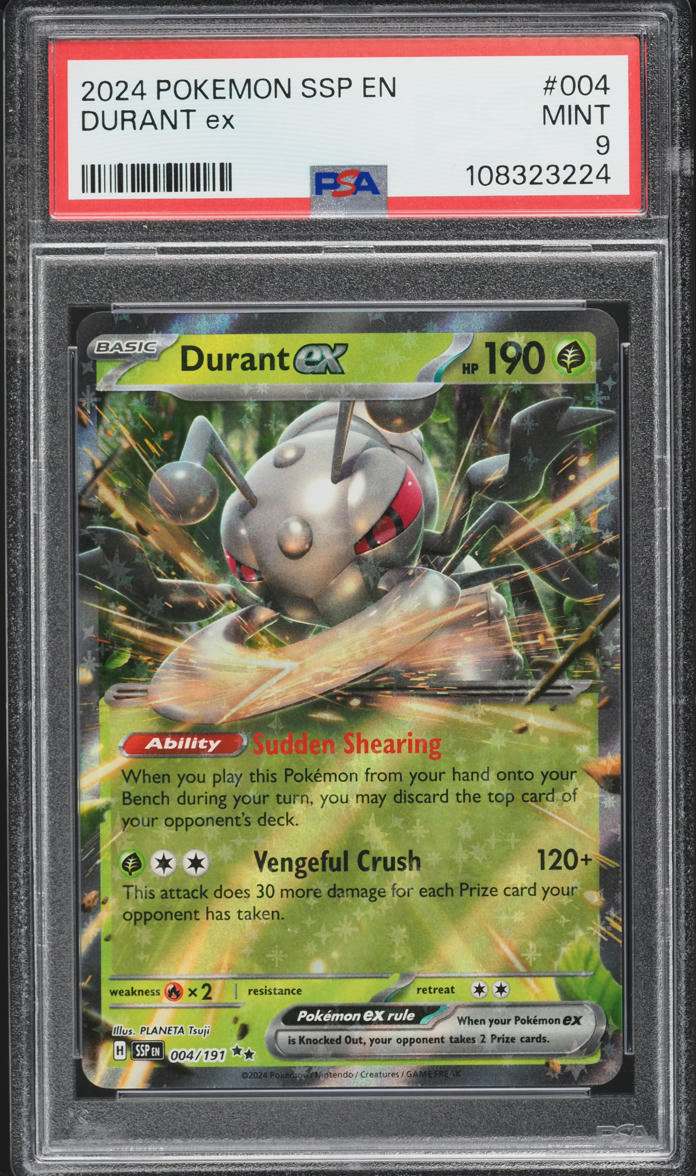 2024 Pokemon Scarlet & Violet Surging Sparks Holo Durant Ex #4 PSA 9 MINT