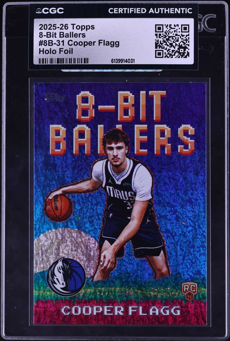 2025 Topps 8-Bit Ballers Holo Foil Cooper Flagg ROOKIE #8B-31 CGC AUTH