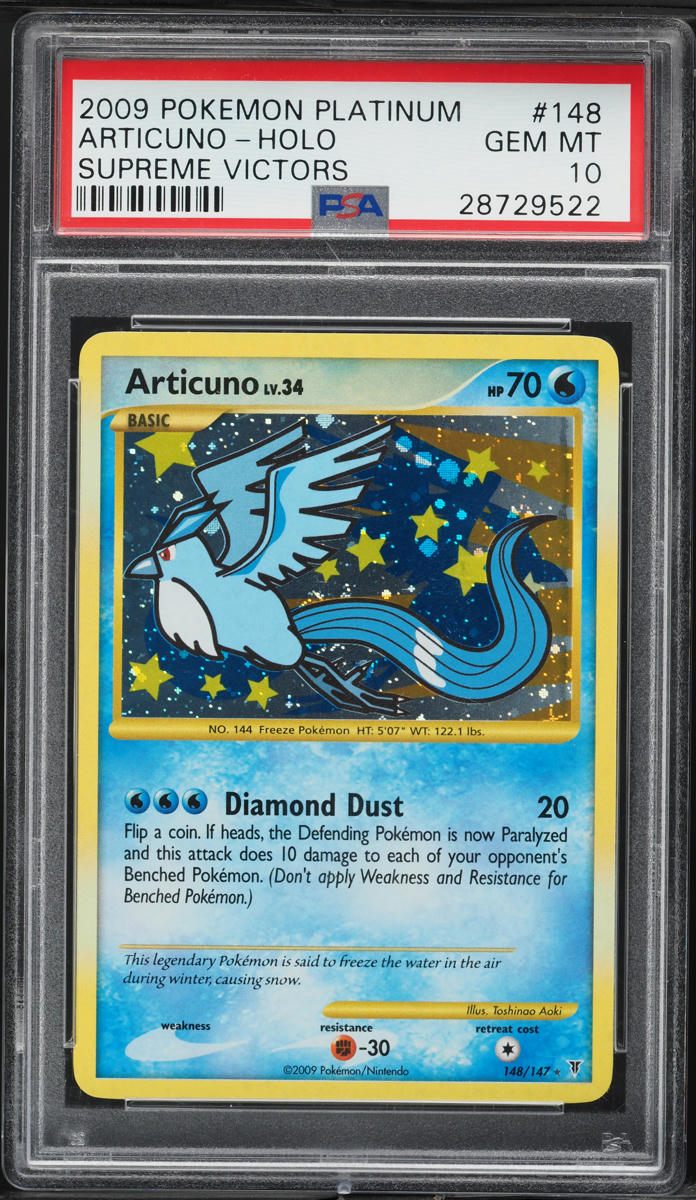 2009 Pokemon Platinum Supreme Victors Holo Articuno #148 PSA 10 GEM MINT