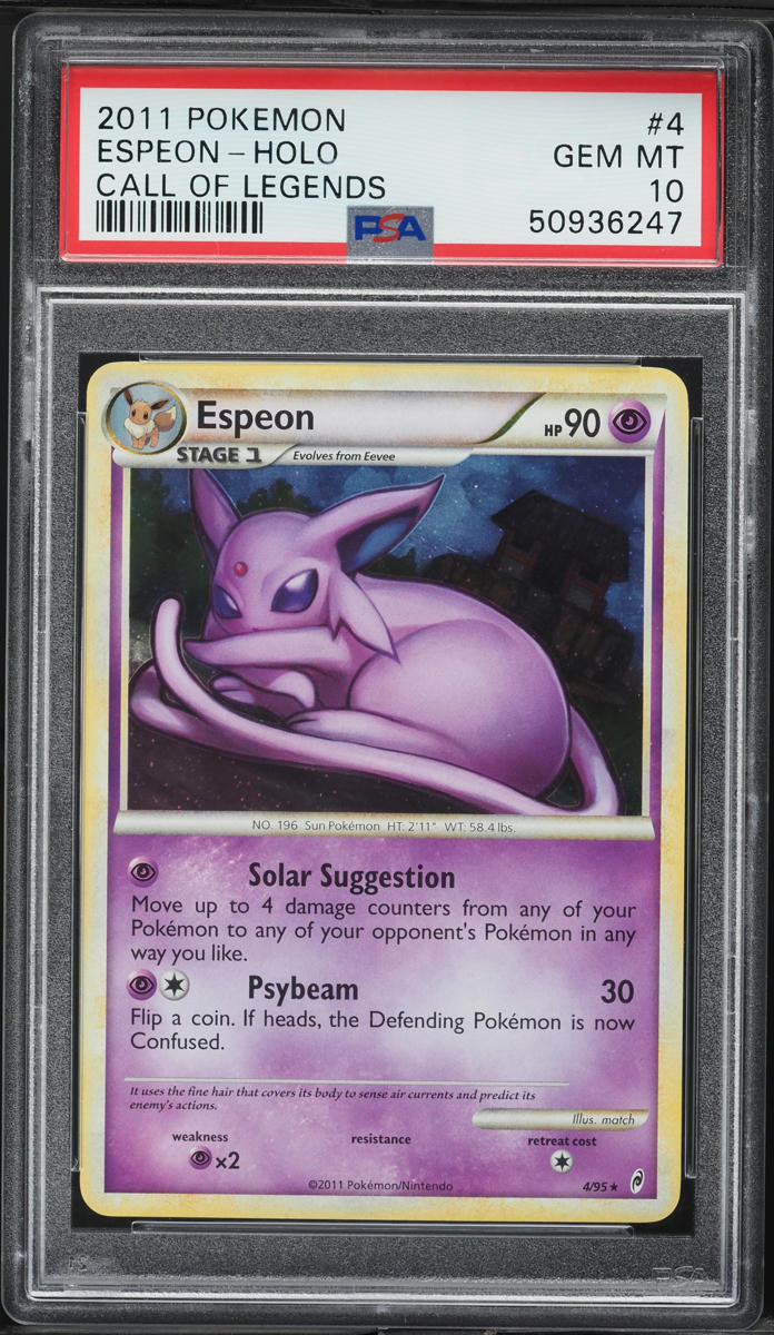 2011 Pokemon Call Of Legends Holo Espeon #4 PSA 10 GEM MINT