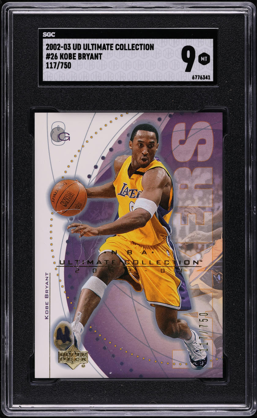 2002 Ultimate Collection Kobe Bryant /750 #26 SGC 9 MINT