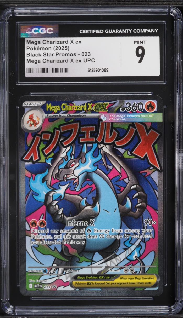 2025 #23 Mega Charizard X Ex CGC 9 Pokemon Mega Evolution Promo Ultra Premium Full Art