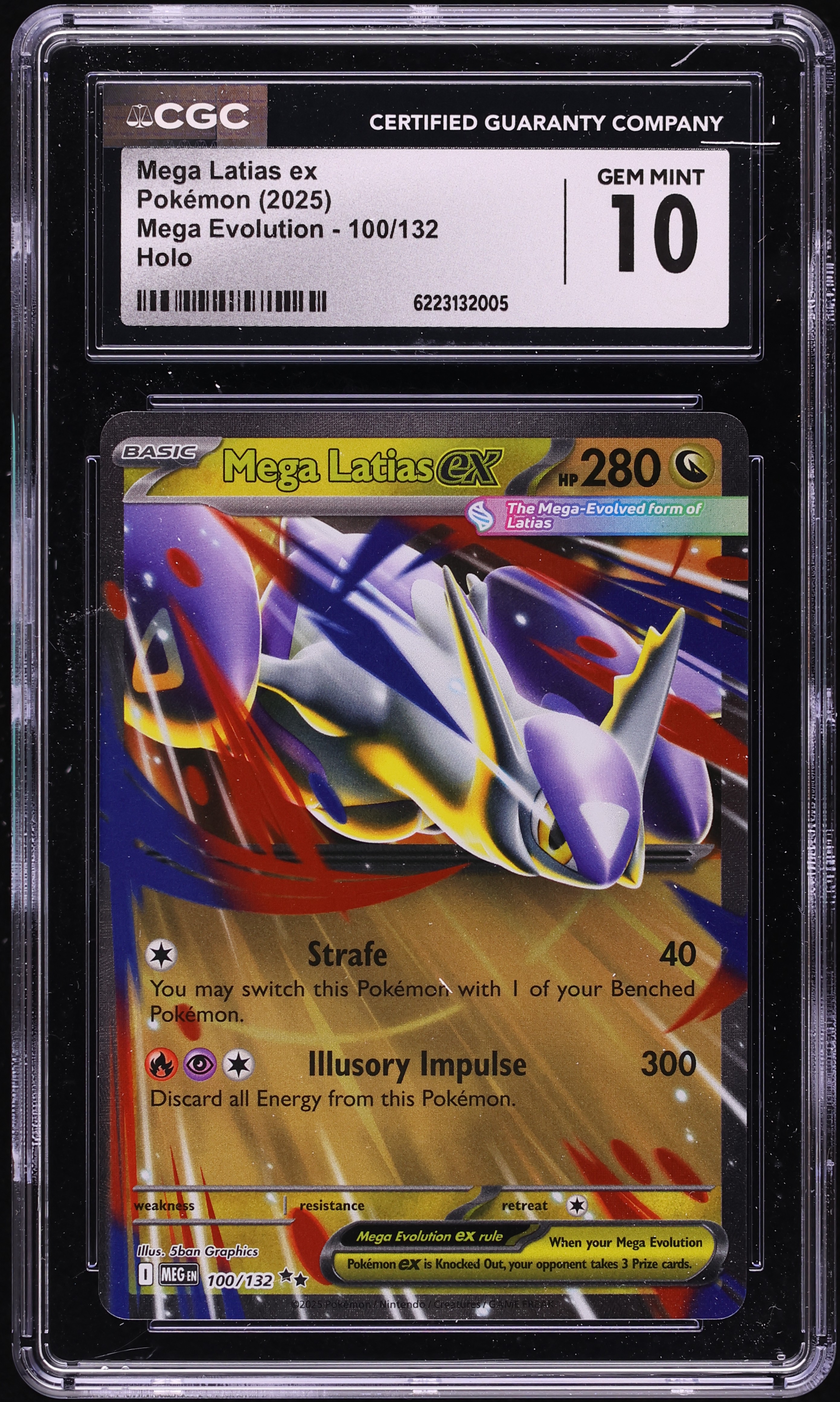 2025 Pokemon Mega Evolution Holo Mega Latias Ex #100 CGC 10 GEM MINT