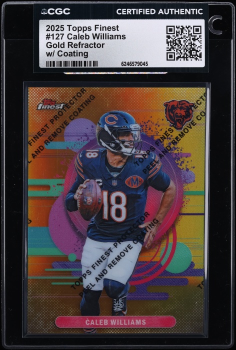 2025 Finest Gold Refractor w/ Coating Caleb Williams /25 #127 CGC AUTH
