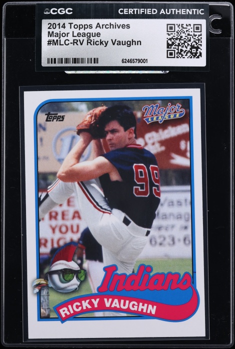 2014 Topps Archives Major League Ricky Vaughn #MLC-RV CGC AUTH