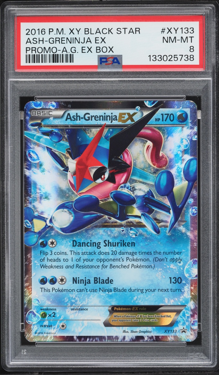 2016 Pokemon XY Black Star Promo Box Holo Ash-Greninja EX #XY133 PSA 8 NM-MT