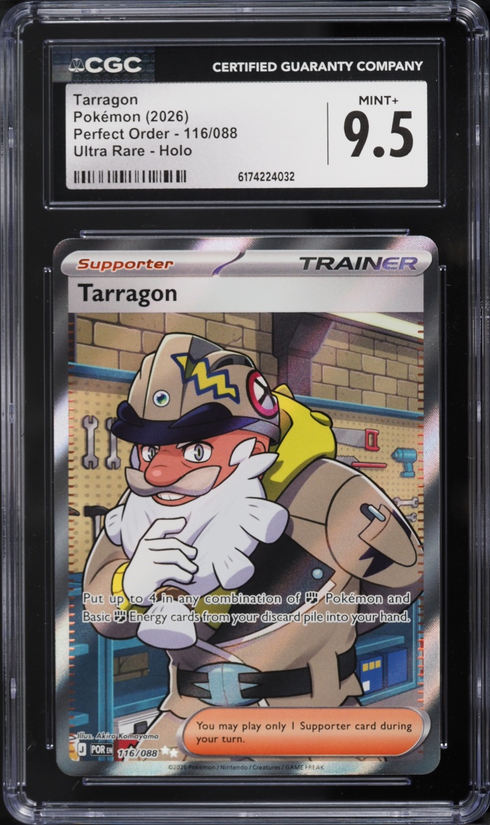 2026 Pokemon Mega Evolution Perfect Order Full Art Tarragon #116 CGC 9.5 MINT+