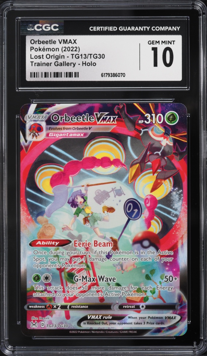 2022 Pokemon Sword & Shield Lost Origin CHR Orbeetle VMAX #TG13 CGC 10 GEM MINT