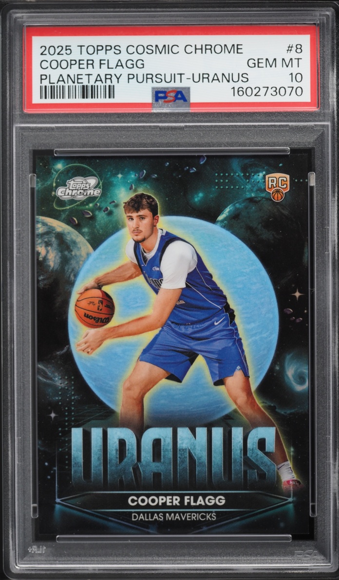 2025 Topps Chrome Cosmic Planetary Pursuit Uranus Cooper Flagg ROOKIE #PPU-8 PSA 10 GEM MINT