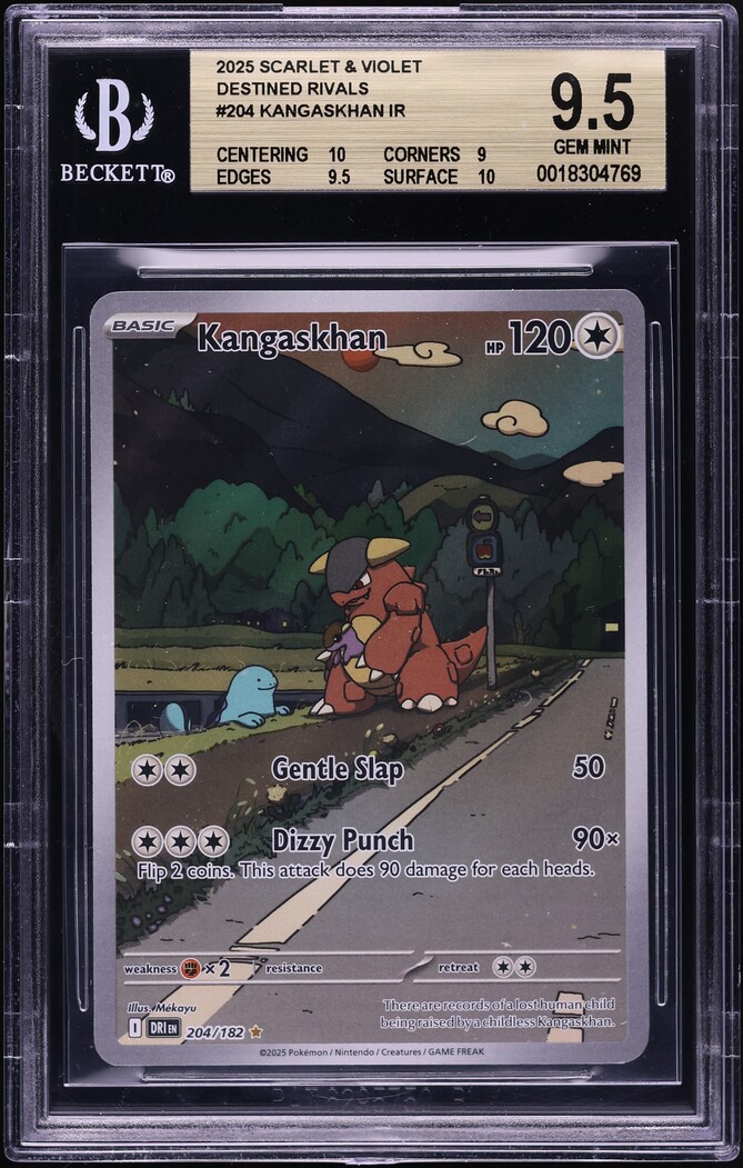 2025 Pokemon SV Destined Rivals IR Kangaskhan #204 BGS 9.5 GEM MINT