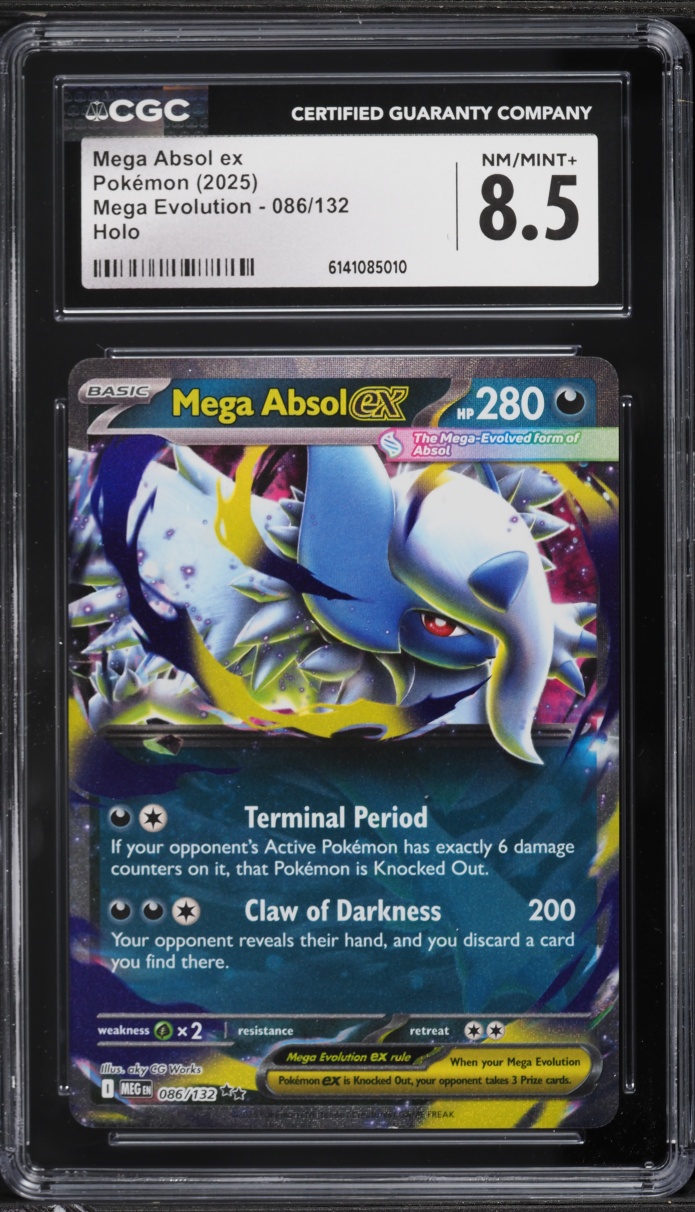 2025 Pokemon Mega Evolution Holo Mega Absol Ex #86 CGC 8.5 NM-MT+ on ...