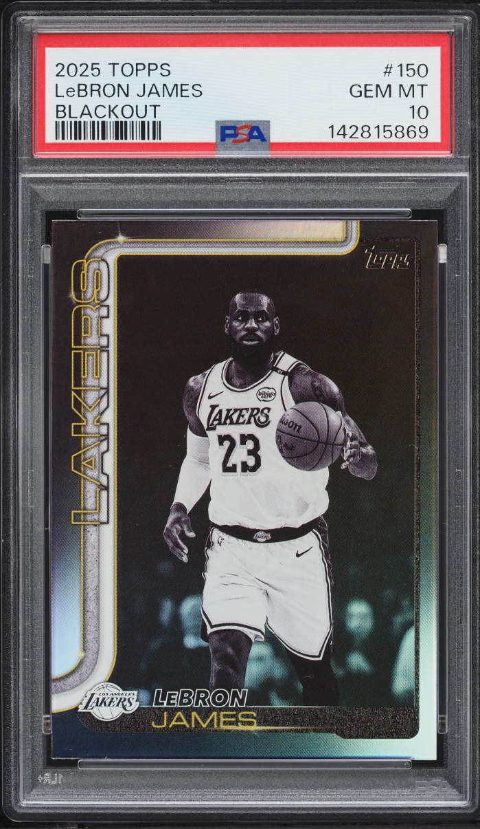2025 Topps Blackout LeBron James #150 PSA 10 GEM MINT