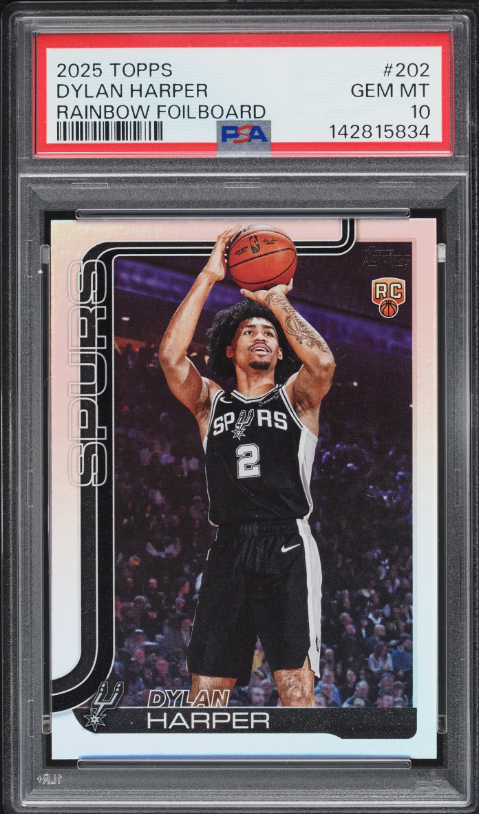2025 Topps Rainbow Foilboard Dylan Harper ROOKIE #202 PSA 10 GEM MINT