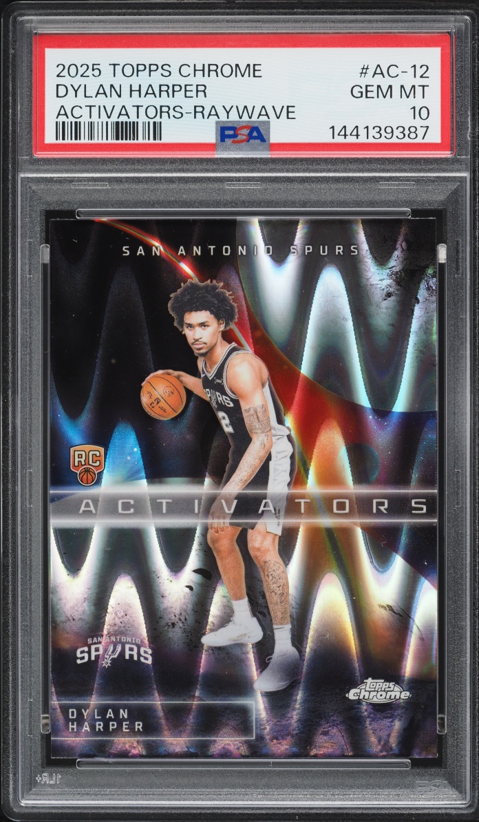 2025 Topps Chrome Activators Raywave Dylan Harper ROOKIE #AC-12 PSA 10 GEM MINT