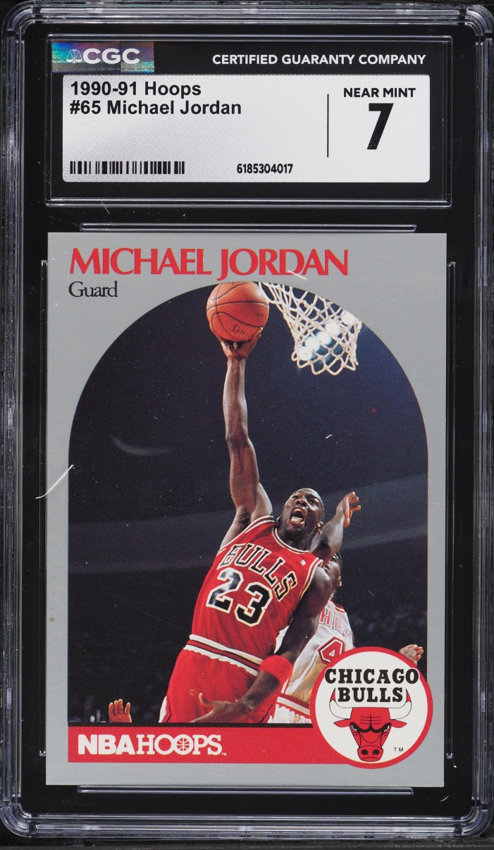 1990 Hoops Michael Jordan #65 CGC 7 NRMT