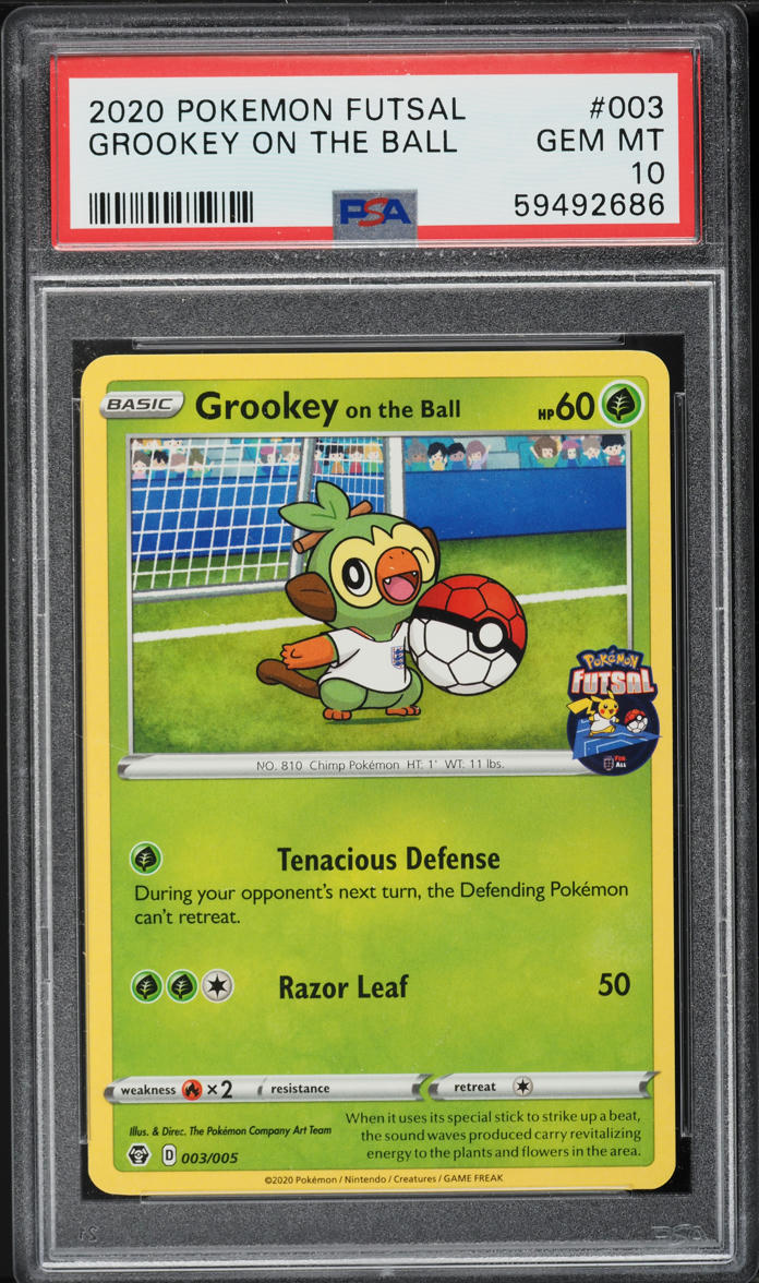 2020 Pokemon Sword & Shield Futsal Grookey On The Ball #3 PSA 10 GEM MINT