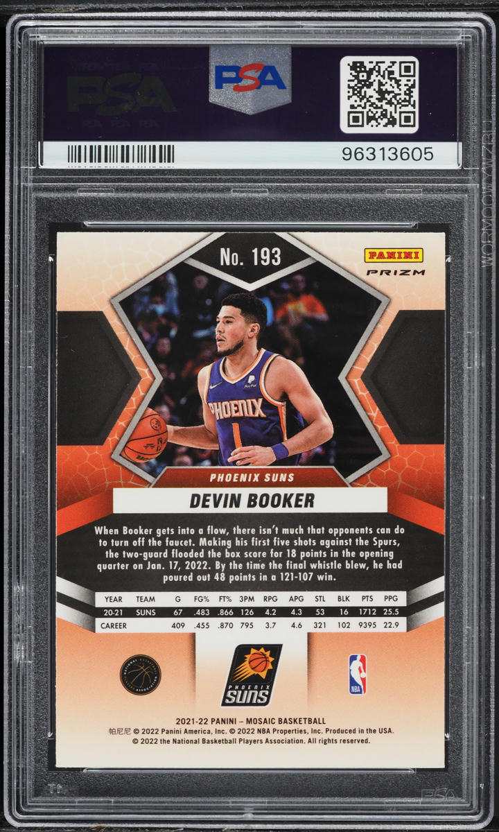 2021 Panini Mosaic Genesis Devin Booker #193 PSA 10 GEM MINT