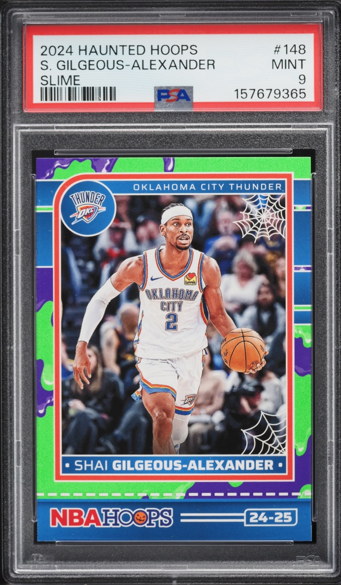 2024 Haunted Hoops Slime Shai Gilgeous-Alexander #148 PSA 9 MINT