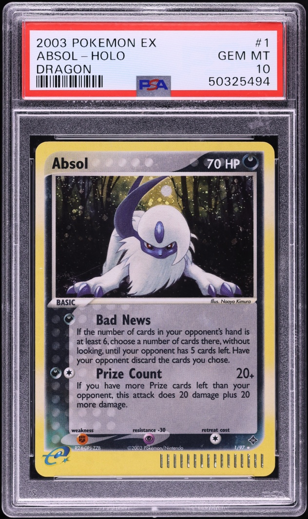 2003 Pokemon EX Dragon Holo Absol #1 PSA 10 GEM MINT