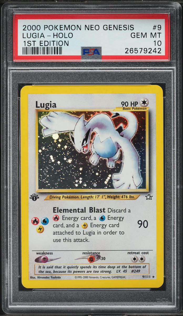 2000 Pokemon Neo Genesis 1st Edition Holo Lugia #9 PSA 10 GEM MINT