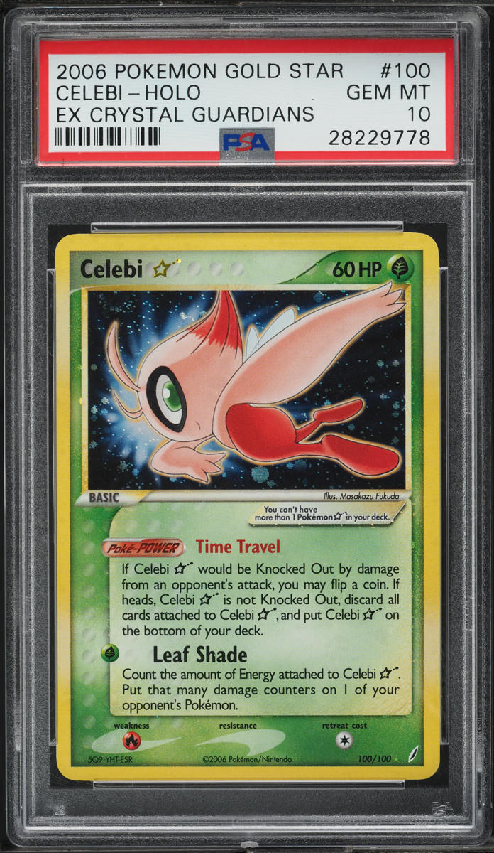 2006 Pokemon EX Crystal Guardians Holo Celebi Gold Star #100 PSA 10 GEM MINT
