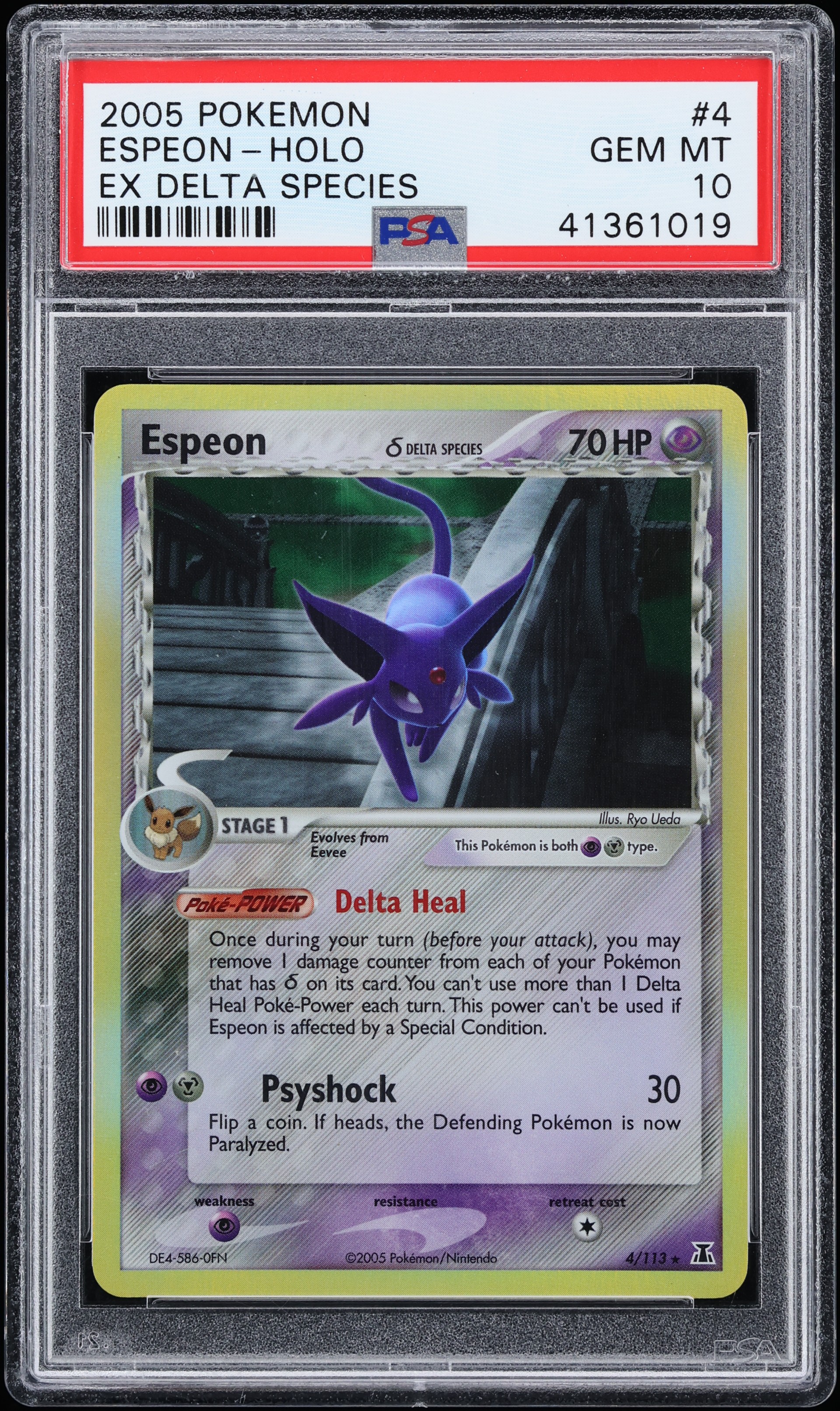 2005 Pokemon EX Delta Species Holo Espeon #4 PSA 10 GEM MINT