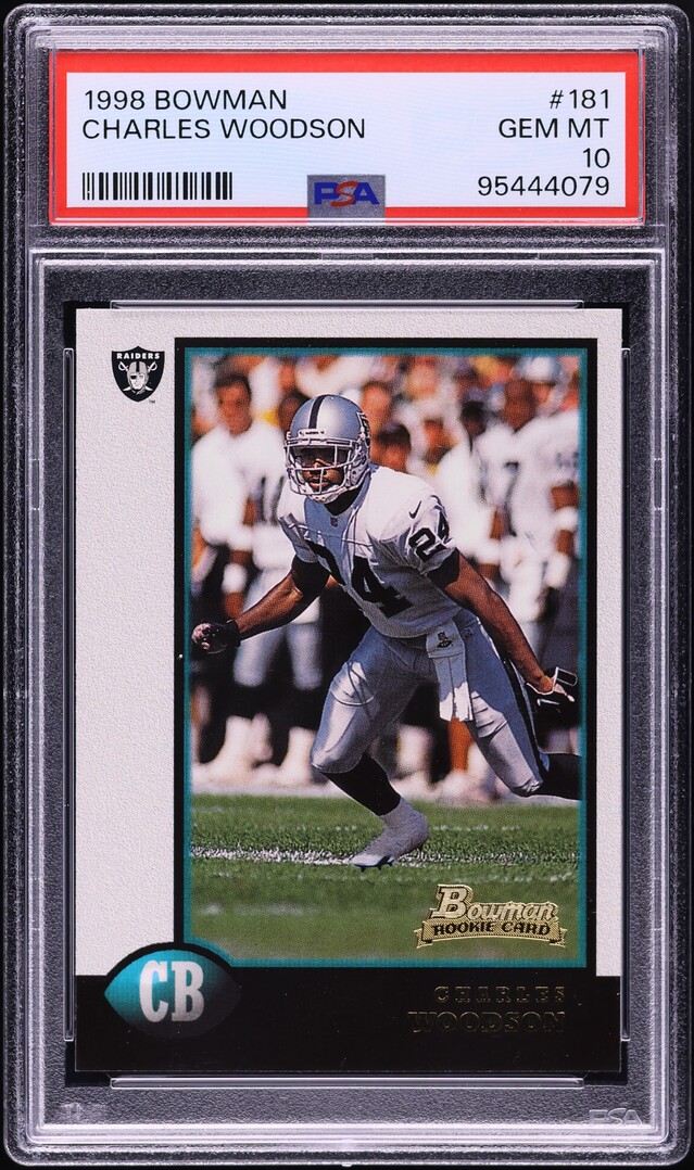 1998 Bowman Football Charles Woodson ROOKIE #181 PSA 10 GEM MINT