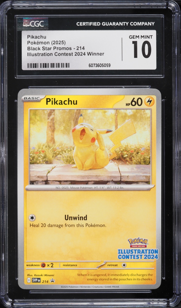 2025 Pokemon SV Promo Illustration Contest '24 Winner Pikachu #214 CGC 10 GEM MINT