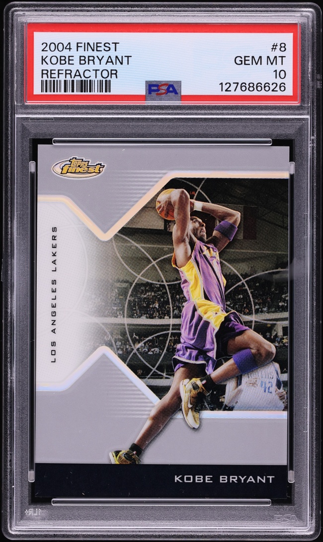 2004 Finest Refractor Kobe Bryant /249 #8 PSA 10 GEM MINT - Photo 1