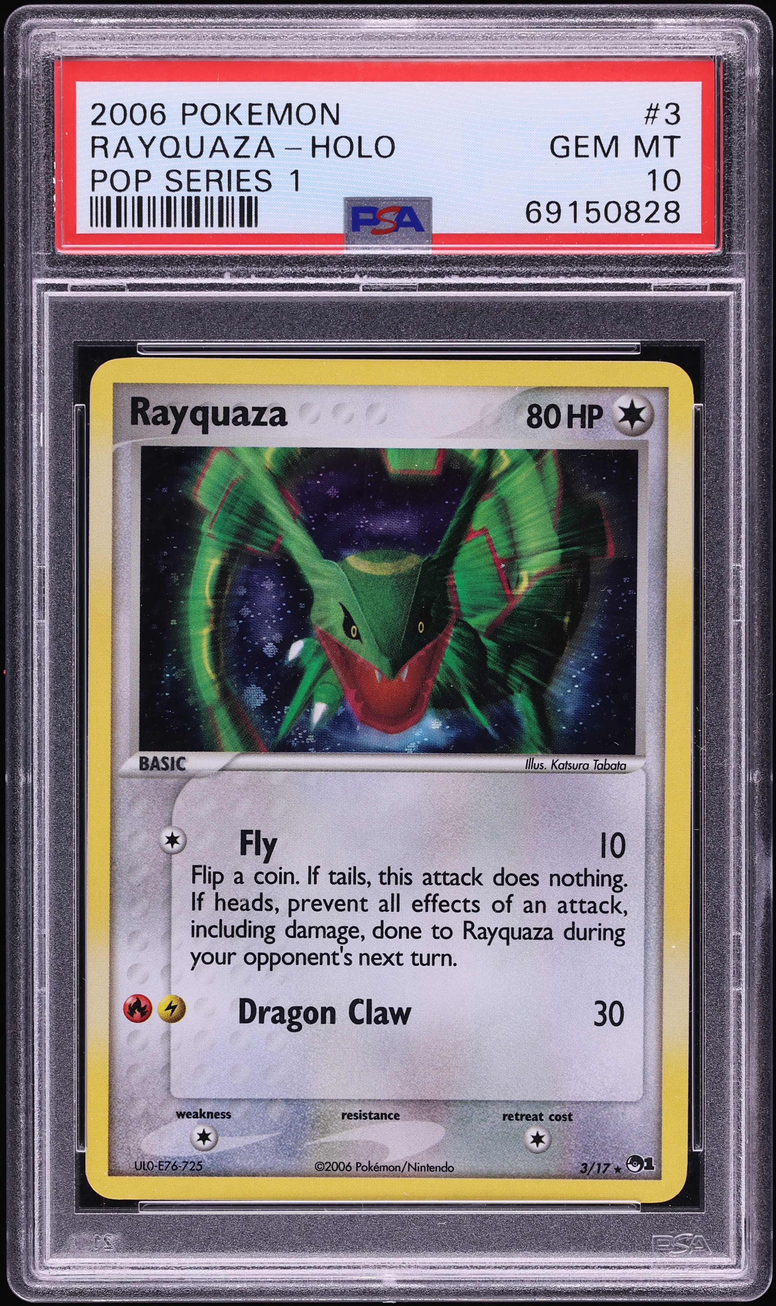 2006 Pokemon POP Series 1 Holo Rayquaza #3 PSA 10 GEM MINT