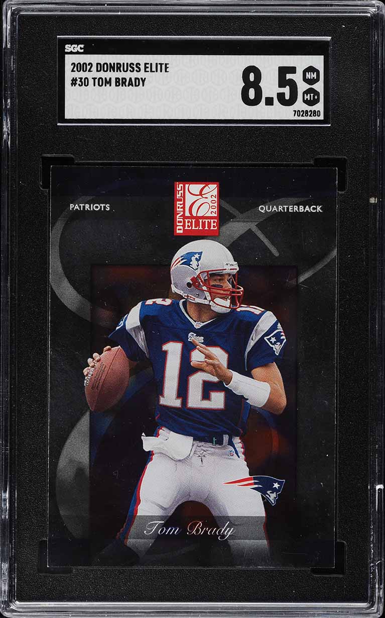 2002 Donruss Elite Tom Brady #30 SGC 8.5 NM-MT+