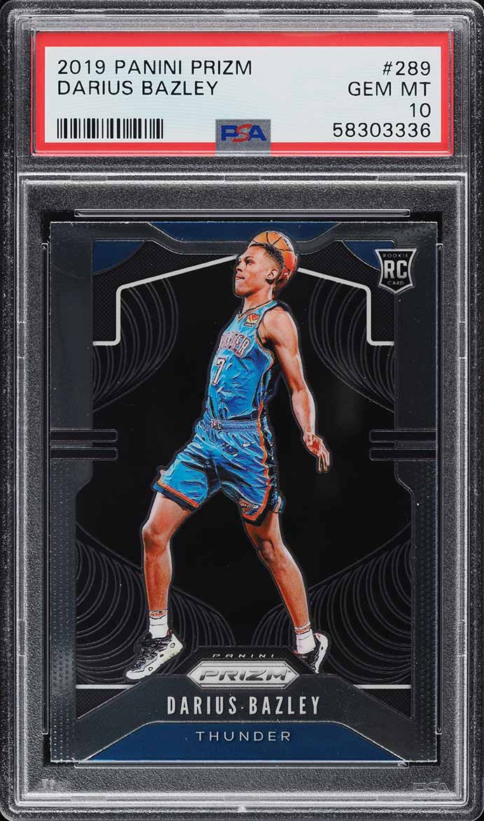 2019 Panini Prizm Darius Bazley ROOKIE #289 PSA 10 GEM MINT